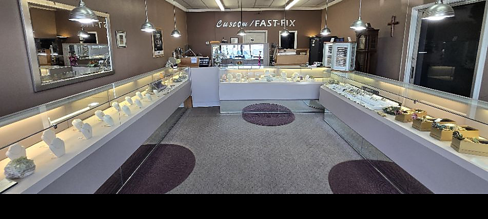Inside Custom Fast-Fix Jewelry Repair showroom